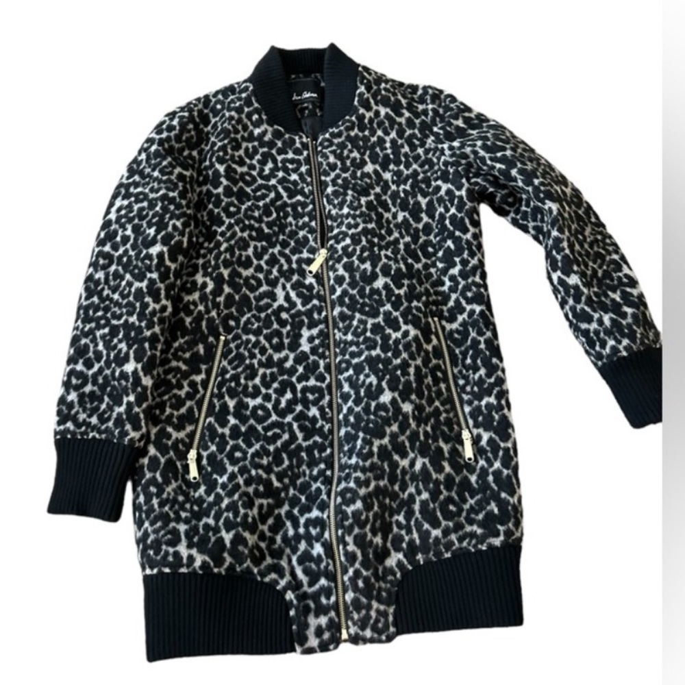 Sam Edelman women’s Leopard Print wool blend jacket size small